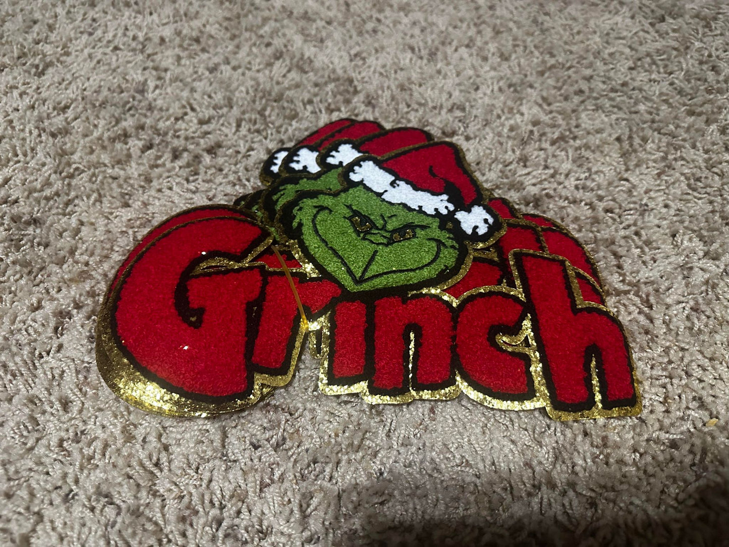 Grinch Christmas Chenille Patch