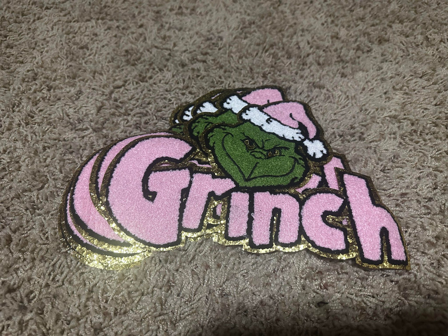 Grinch Christmas Chenille Patch