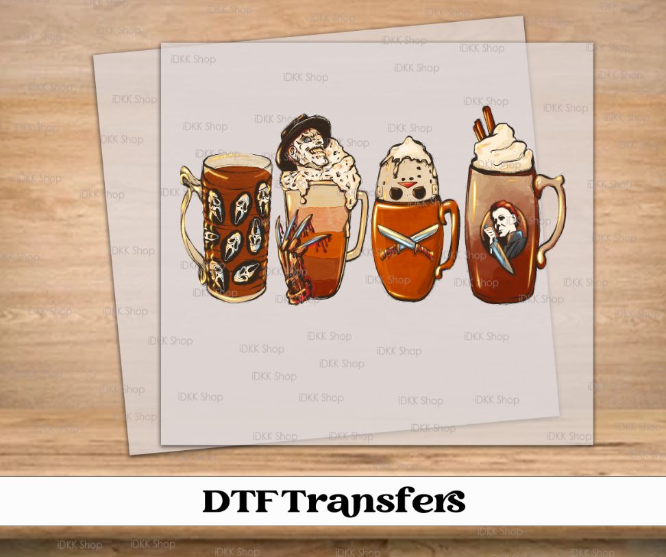 Horror Latte DTF Transfer