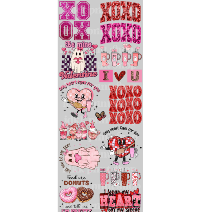 PreMade Valentines DTF Gang Sheet Transfers