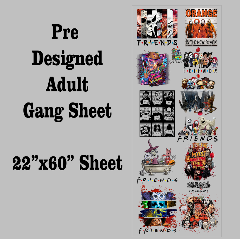 Halloween DTF Gang Sheet Transfers