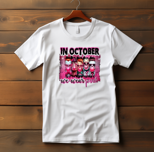 In October We Wear Pink Spooky DTF Transfer