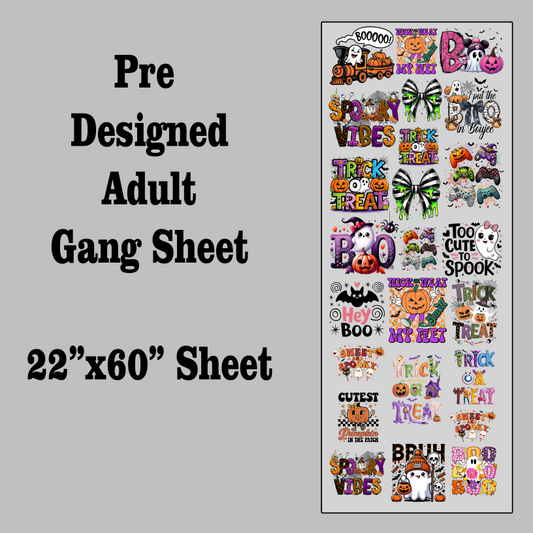 Youth Halloween DTF Gang Sheet