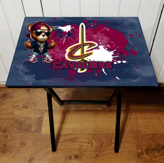 Basketball Paint Splatter Bear TV Tray Decal