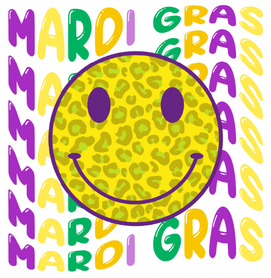 Smile Mardi Gras  | DTF/Sublimation Transfer