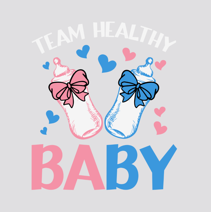 Team Healthy Baby Gender Reveal Transfer