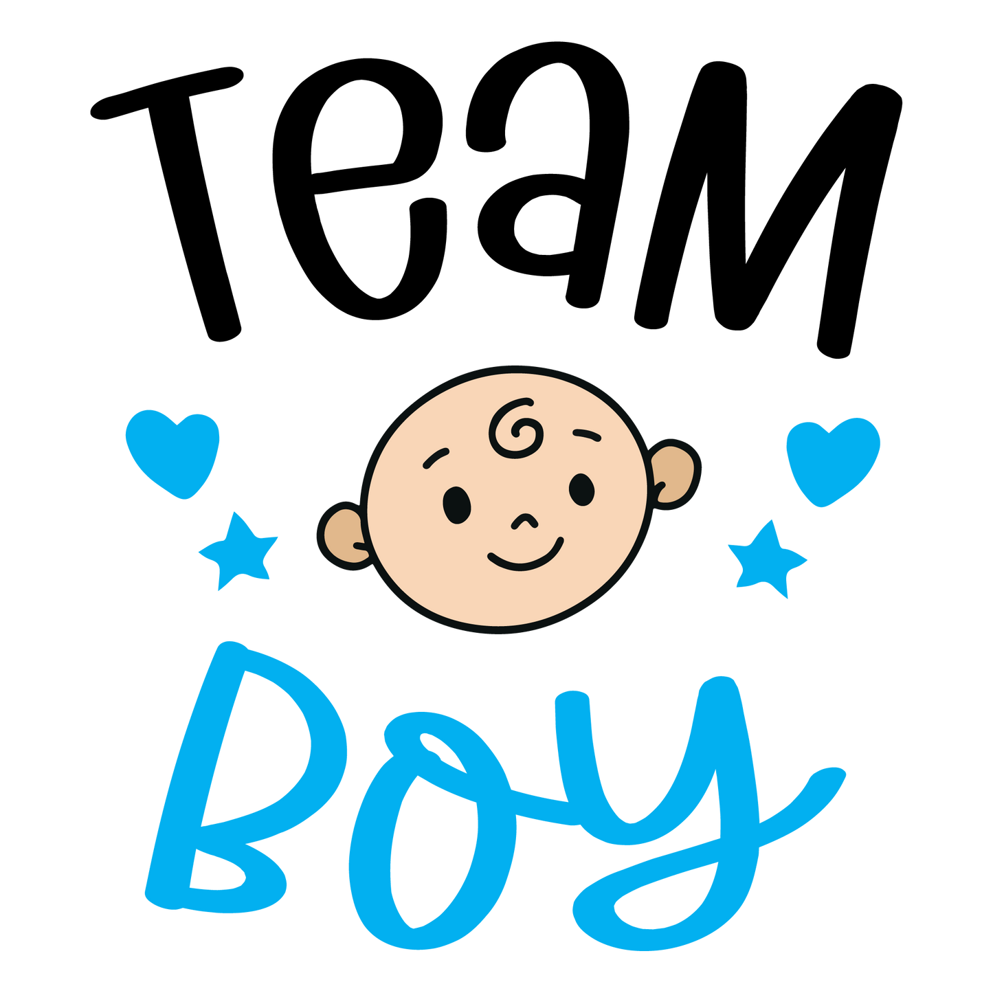 Team Baby Boy Gender Reveal Transfer