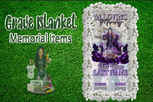 Purple Rose Grave Blanket | READ DESCRIPTION