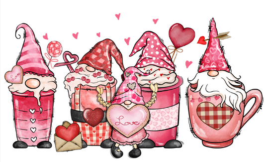 Valentines Gnomes Coffee | DTF Transfer