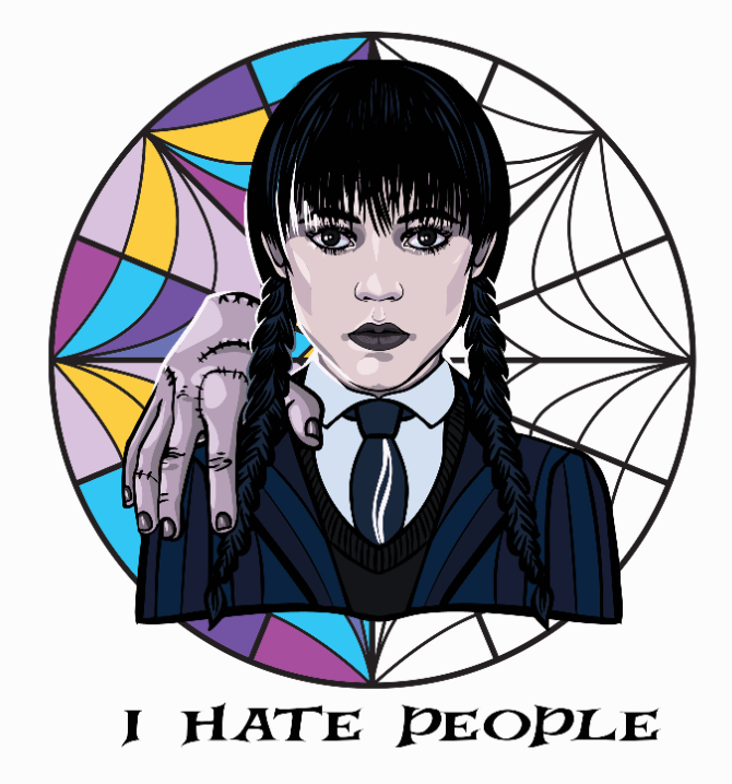 Wednesday Addams I Hate People | DTF Transfer