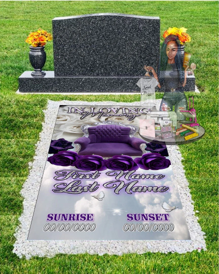 Purple Rose Grave Blanket | READ DESCRIPTION